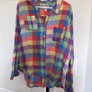 Plaid button down